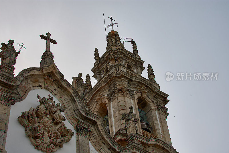 Nossa Senhora dos remsamdios圣所的塔楼，拉梅戈，维塞乌，葡萄牙，欧洲